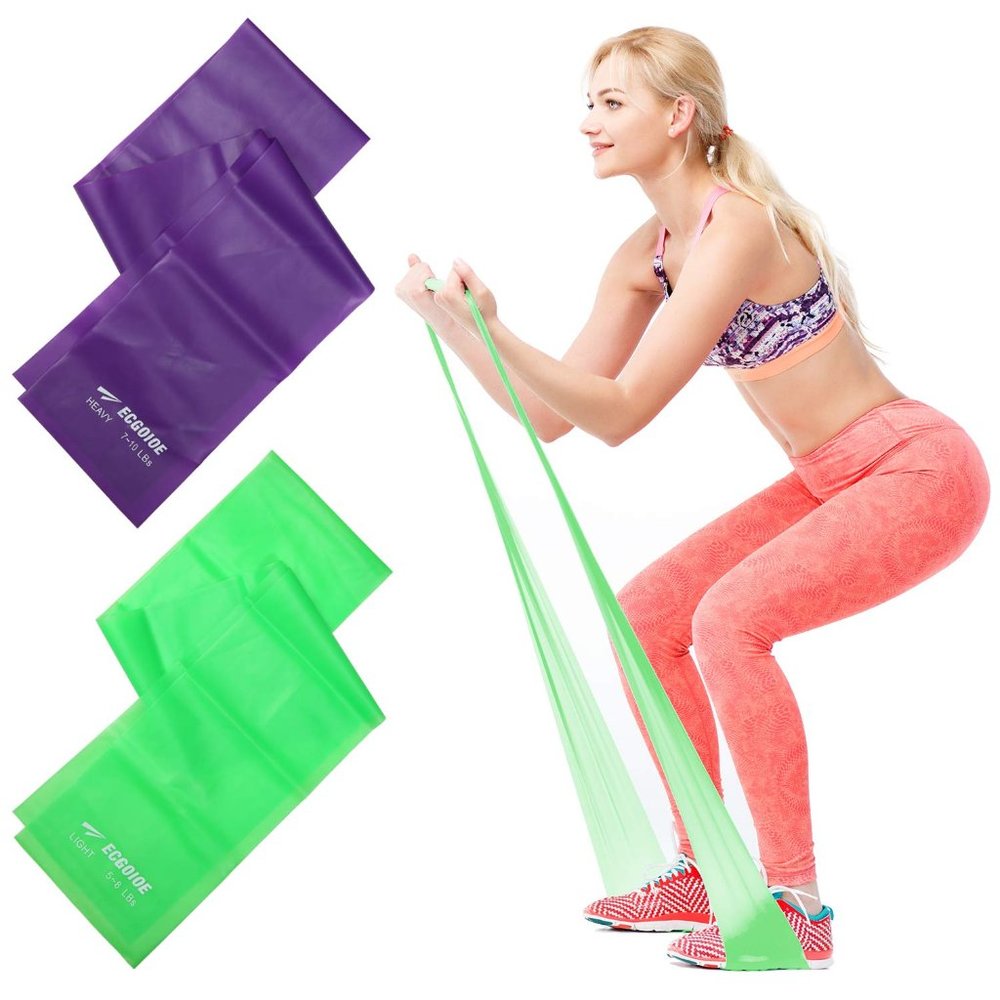 2 pack Exercise Bands, Light Resistance & Heavy Resistance